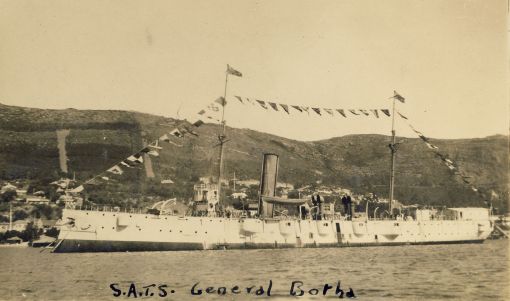 The SATS General Botha dressed overall in Simon's Bay